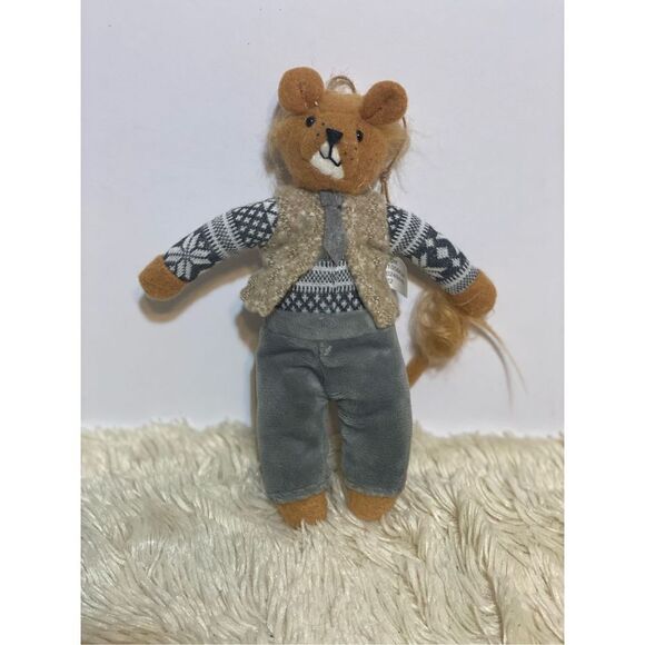 Target 4" Fabric Dressed Lion with Vest Christmas Tree Ornament Wondershop™ - Picture 2 of 4